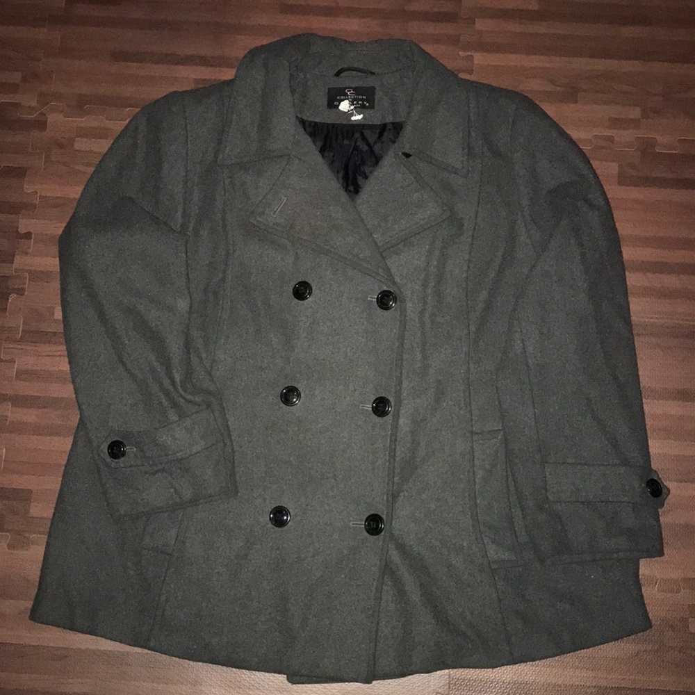 Gray pea coat/ Winter jacket